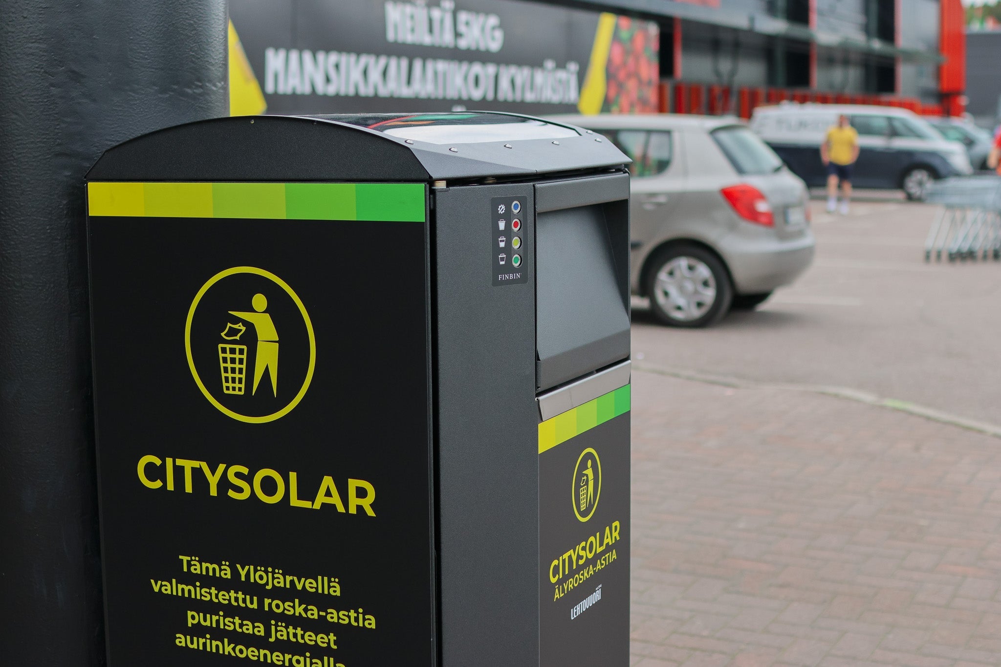 Smart papperskorg CitySolar