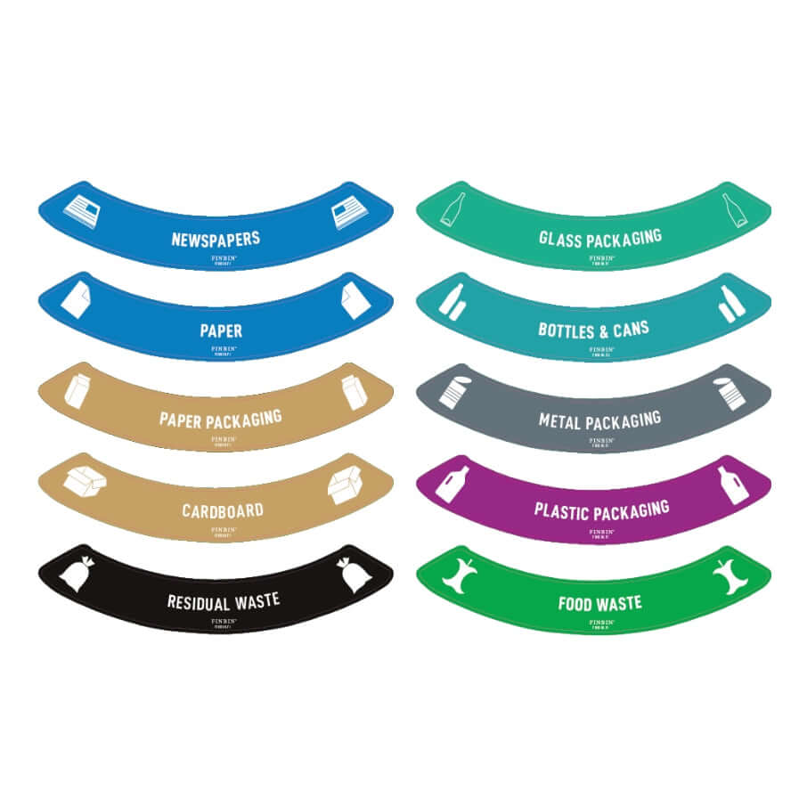 Bermuda triangle recycling stickers