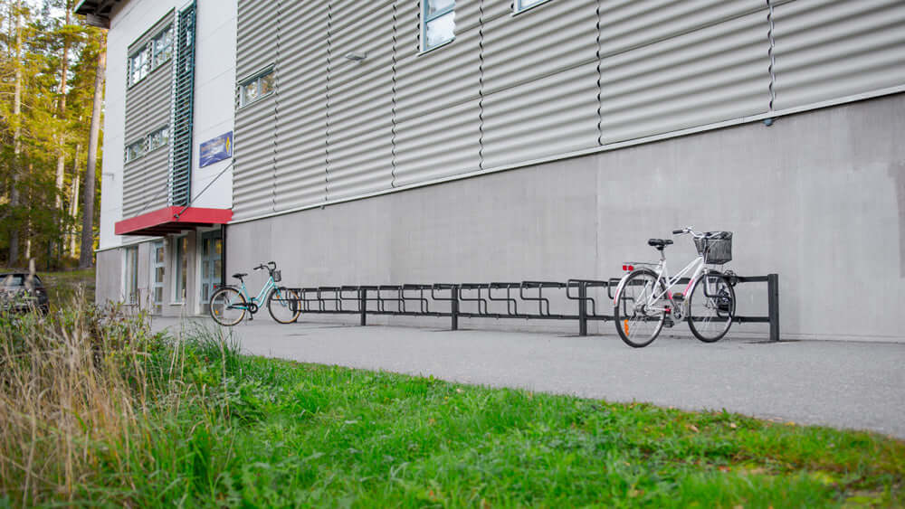 CubiQ Standard cykelställ, enkelsidigt, nedgjuten montering