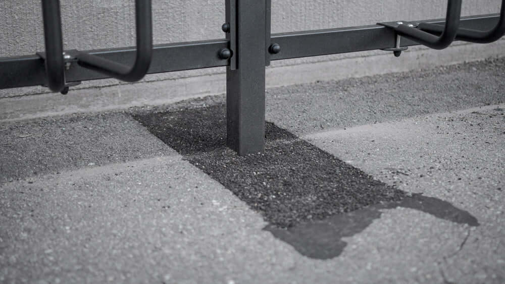 CubiQ Standard cykelställ, enkelsidigt, nedgjuten montering