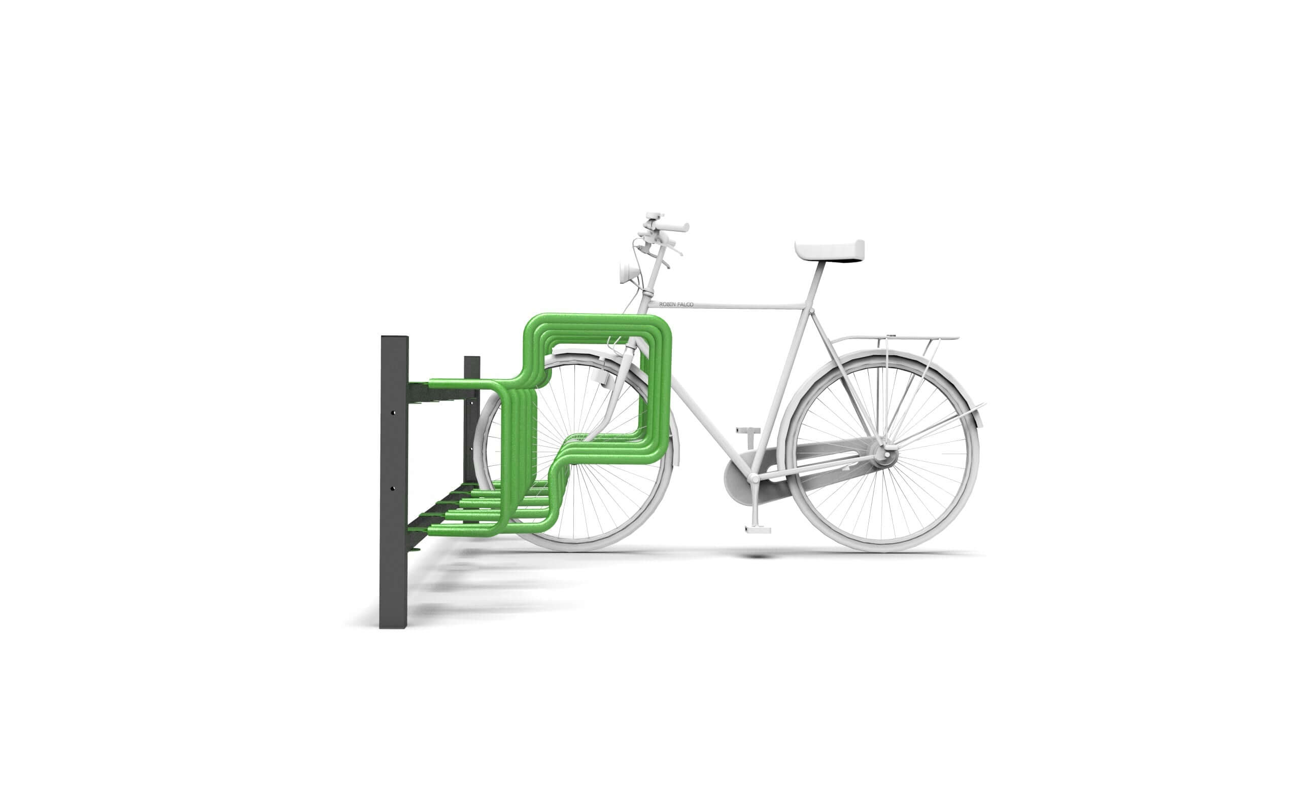 CubiQ Premium cykelställ, enkelsidigt, nedgjuten montering