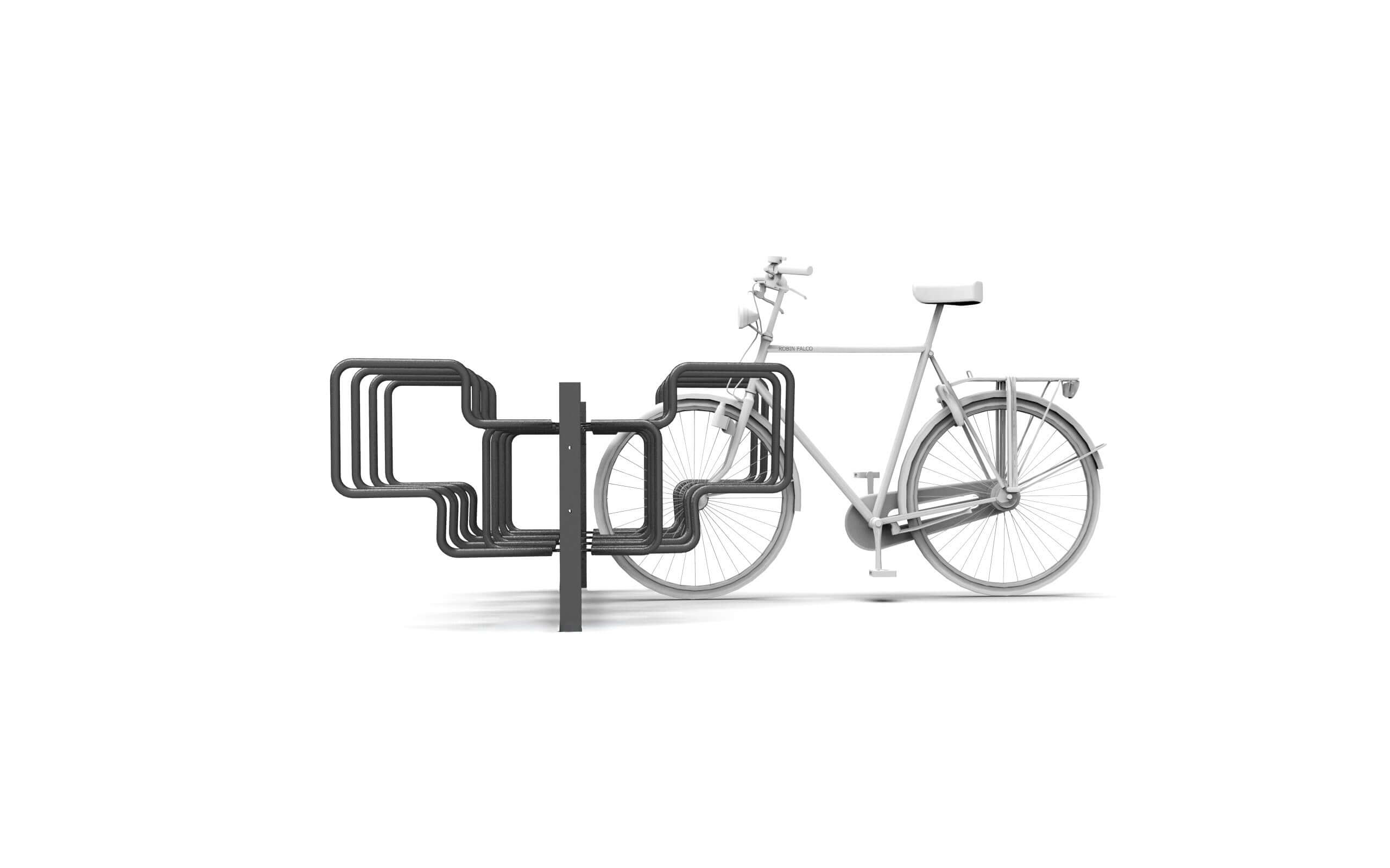 CubiQ Premium cykelställ, dubbelsidigt, nedgjuten montering