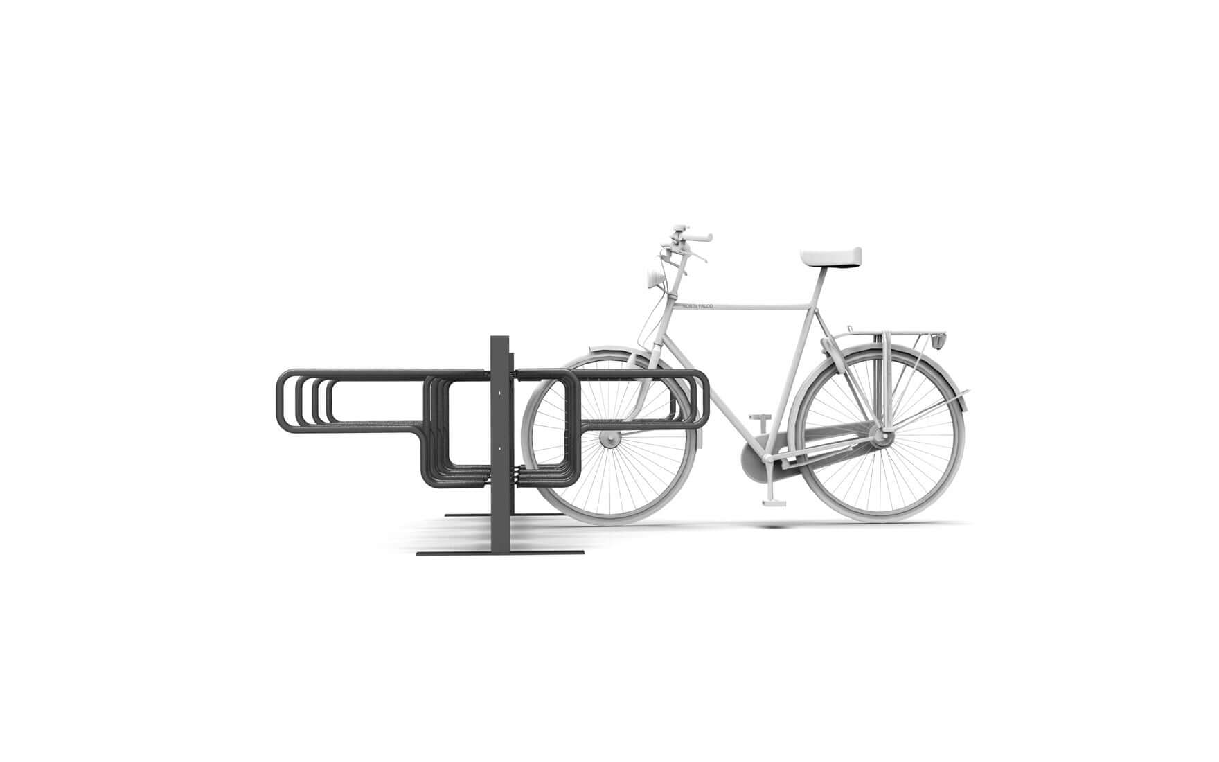 CubiQ Standard cykelställ, dubbelsidigt, ytmonterat