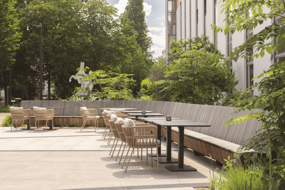 Puistonpenkki mmcité Landscape Compact LPC150t LPC150 - 202000 - ral1000 - Lehtovuori