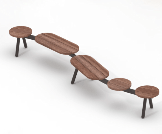 Parkbänk mmcité Morse MRE2221t